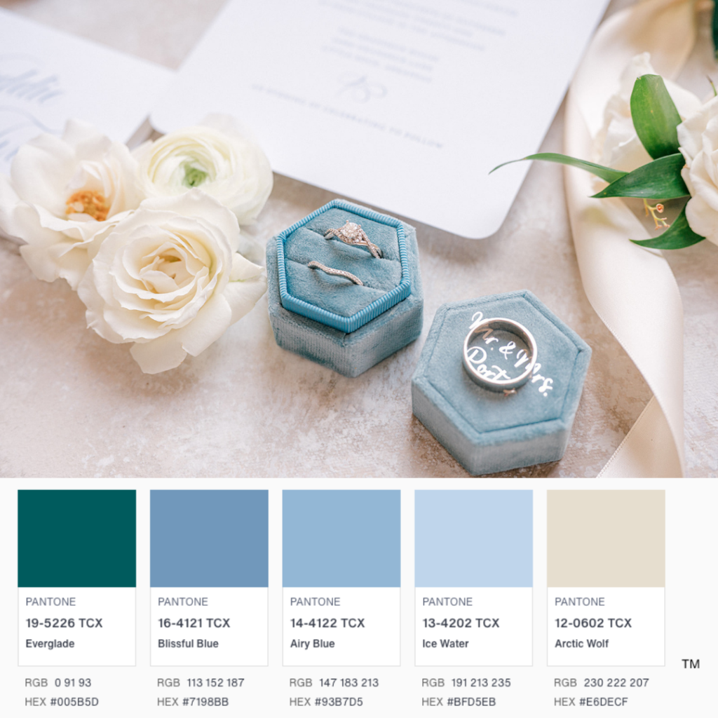 Shades of Blue wedding color palette | Kayleigh Ross Photography