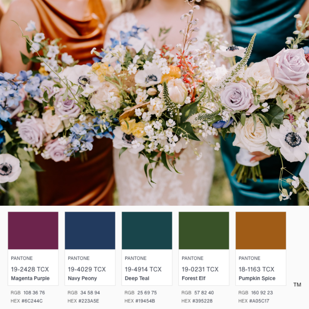 Jewel-toned wildflower color palette | Kylie Farmer Photography