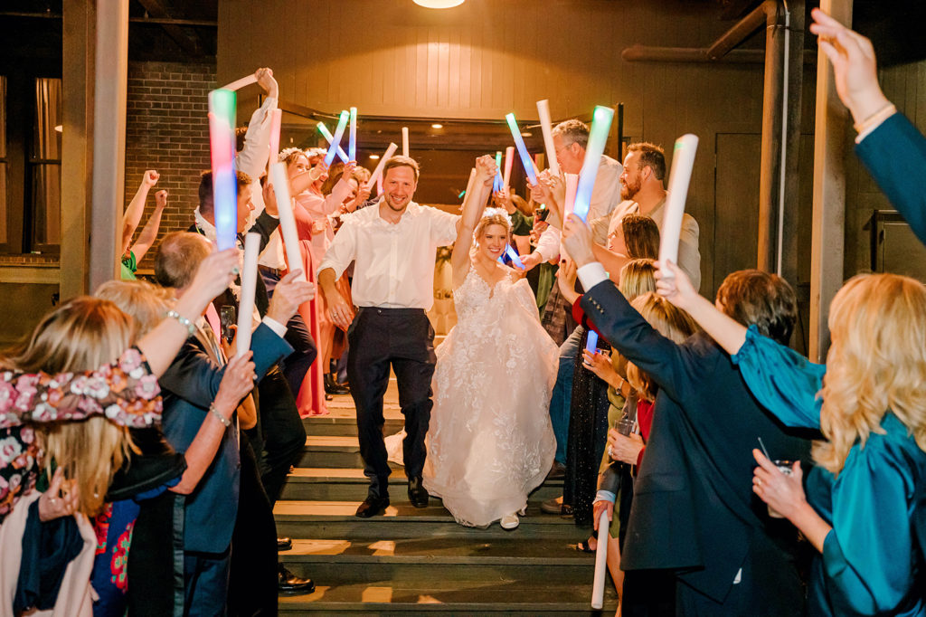 Kayleigh Ross Photography | Foam Lights Wedding Exit